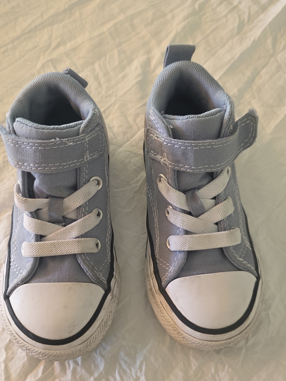 Kids Light Blue High-Top Sneakers